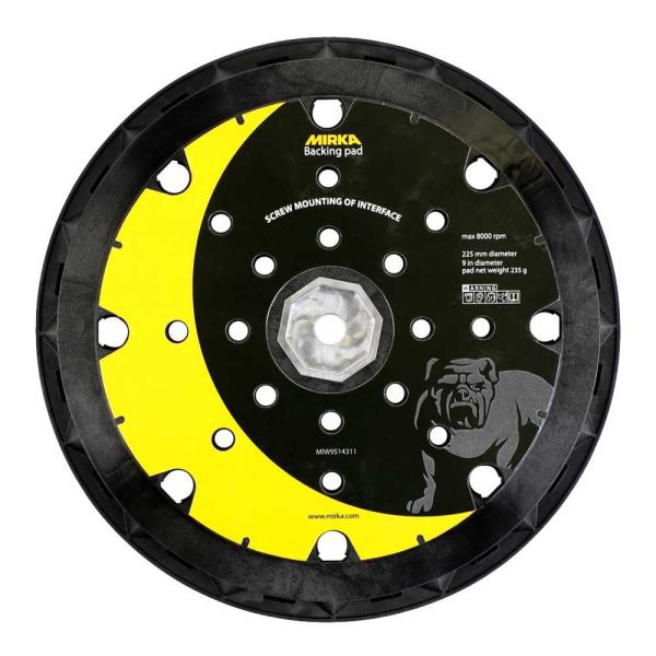 Mirka Backing Pad 225mm for Mirka LEROS + 8 Screws - No Velcro