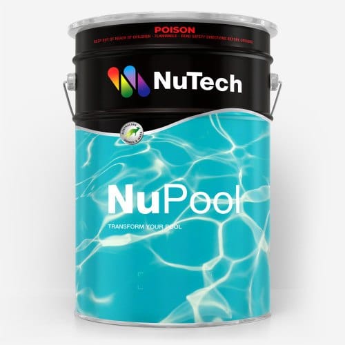 NuTech NuPool Chlorinated Rubber pool paint metal can