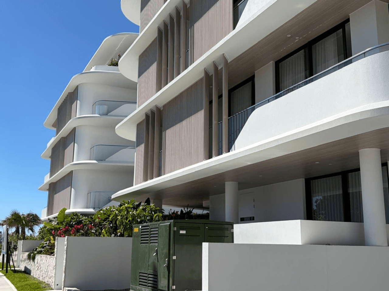 Rendered exterior façade of Solstice Cronulla demonstrating durable coastal apartment construction and premium finishes